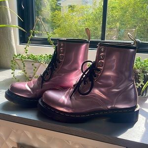 Dr. Martens Air Wair Rose Gold Lace Up Boots